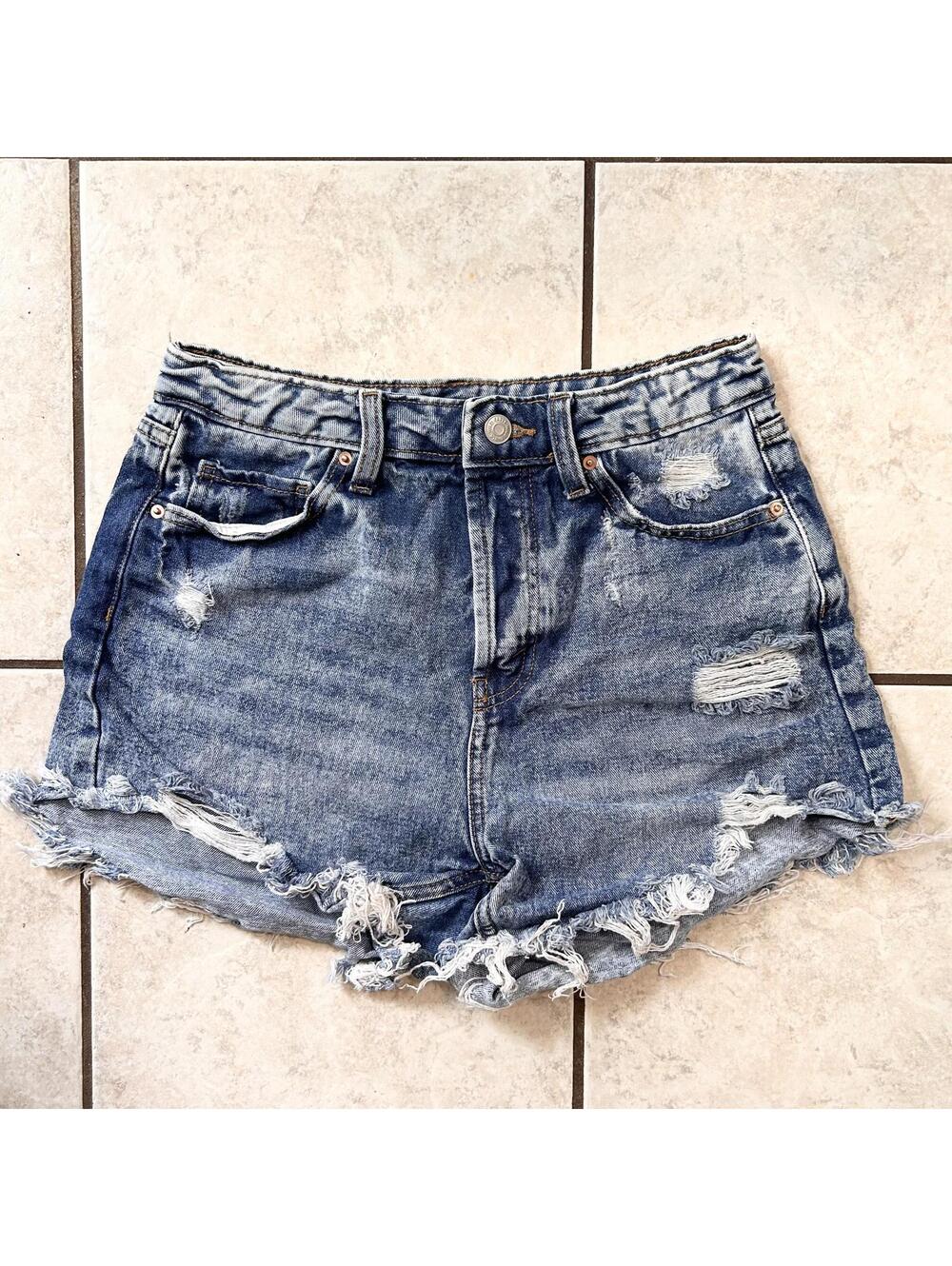 Wild Fable Acid Wash Highest Rise Denim Cut Off Shorts Women's 6
